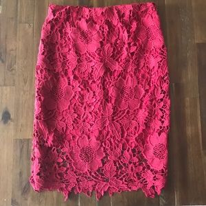 Mid thigh length pencil skirt
